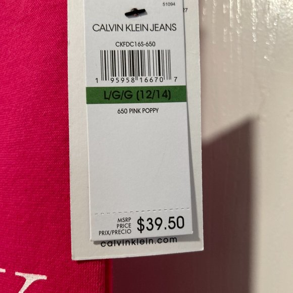 CALVIN KLEIN JEANS PINK POPPY JOGGERS - Picture 3 of 9